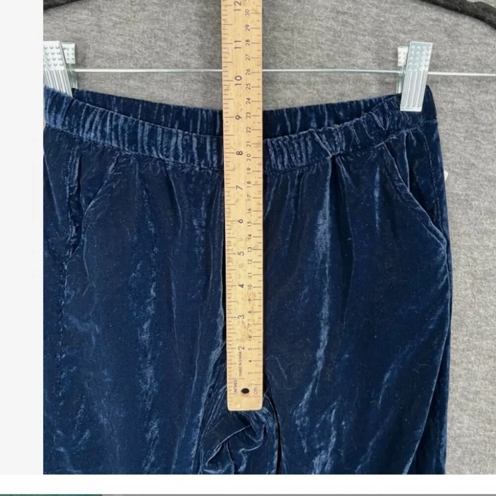 Gymboree Pants Girls XS 4 Navy Crushed‎ Velvet Velour Jogger Winter Glam Nwt